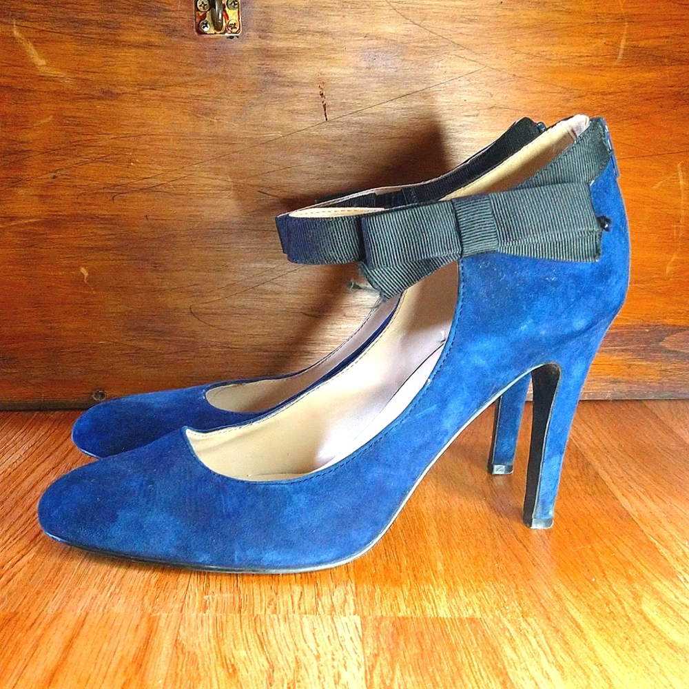 Blue nine west size 10m heels